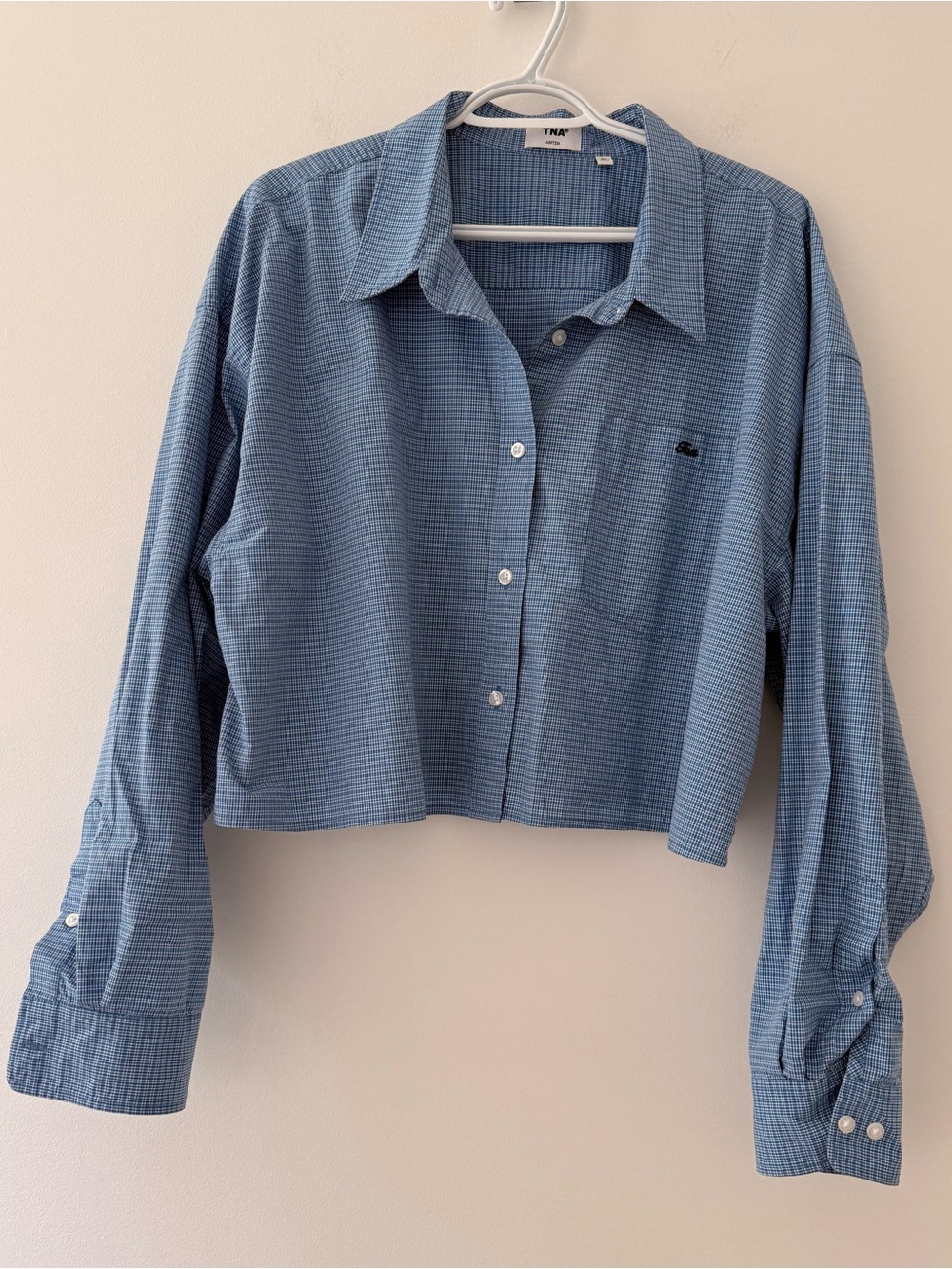 TNA Cropped Button-Down Shirt